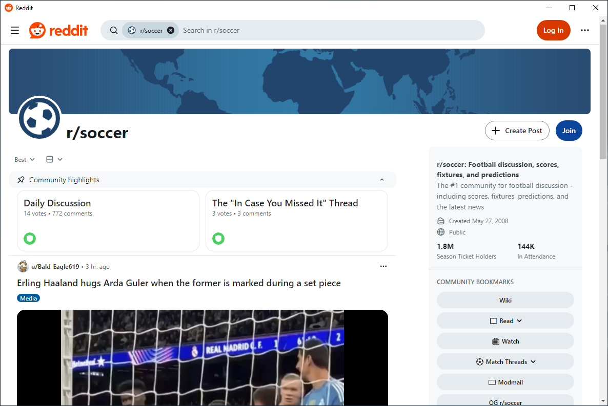 Reddit Desktop Subreddit Search